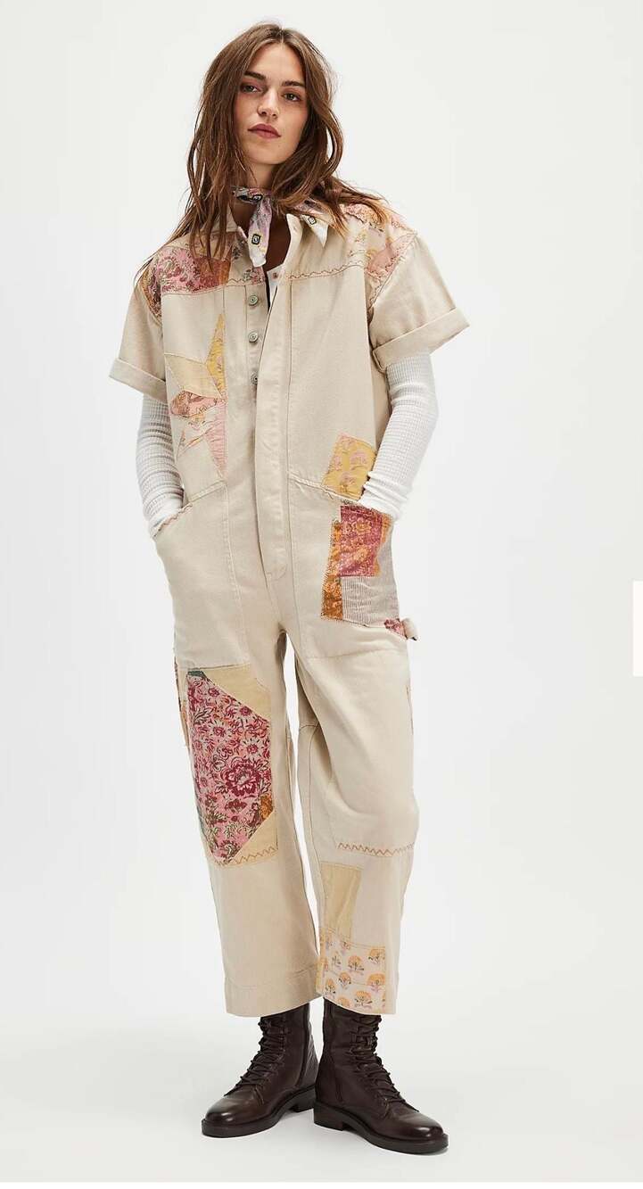 We The Free Glory Days Patchwork Jumpsuit